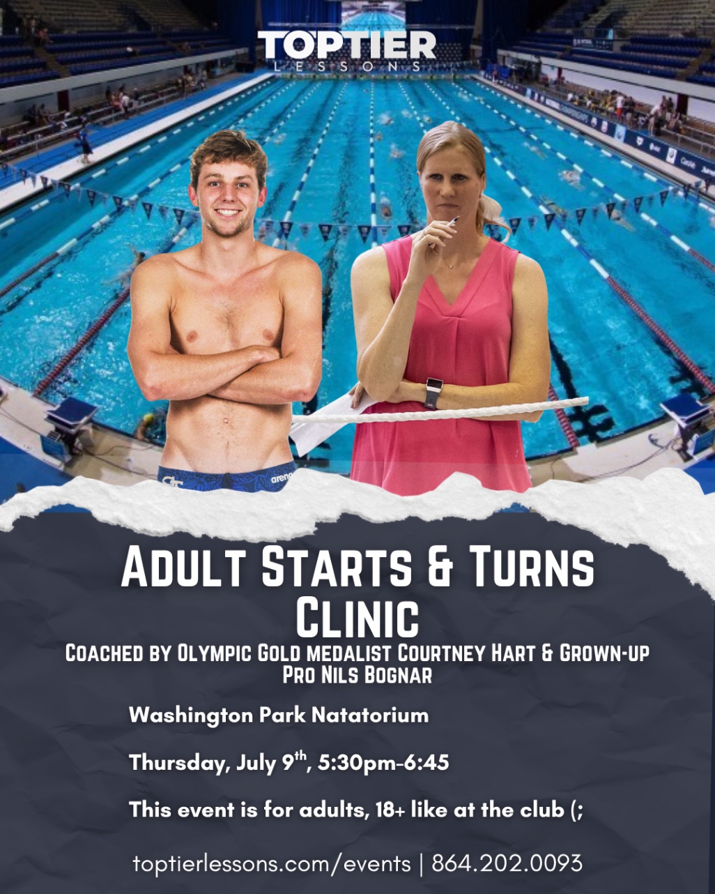 Adult Starts & Turns Clinic with Gold Medalist Courtney Hart